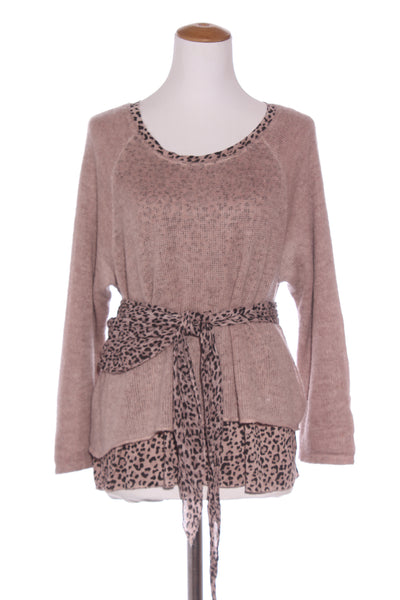 AIDA ROSE (ITA) Mohair + leopard sweater + scarf! 12-14