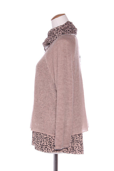 AIDA ROSE (ITA) Mohair + leopard sweater + scarf! 12-14
