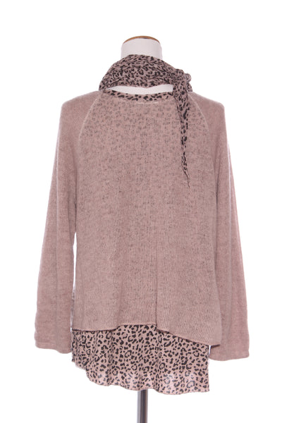 AIDA ROSE (ITA) Mohair + leopard sweater + scarf! 12-14