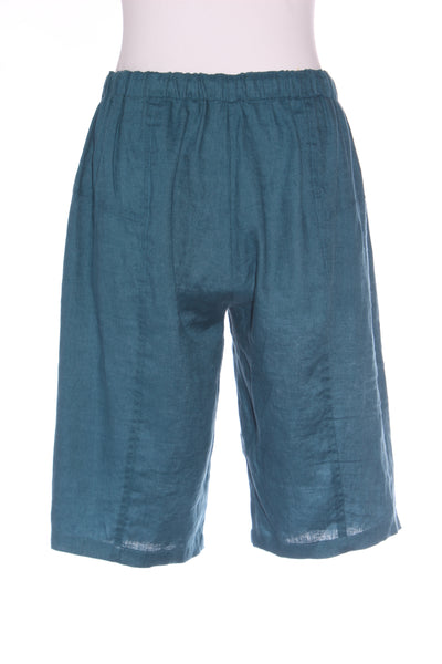 MADLY SWEETLY (LN) Teal linen long shorts! 10