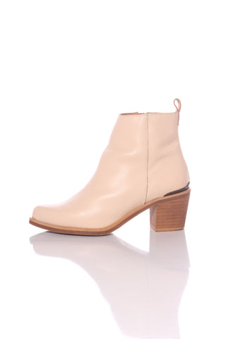MI PIACI - Leather ankle boot - Beige! 38