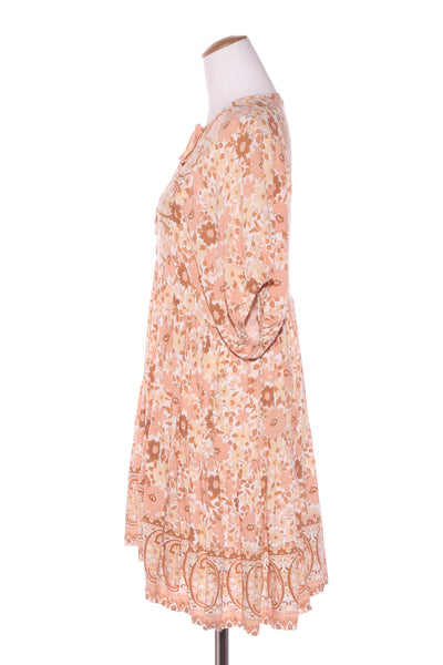 IRIS MAXI - Peach floral tiered dress! 12