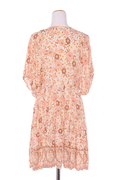 IRIS MAXI - Peach floral tiered dress! 12