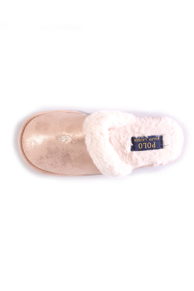 RALPH LAUREN Polo "Summit" slippers - Rose gold! 37
