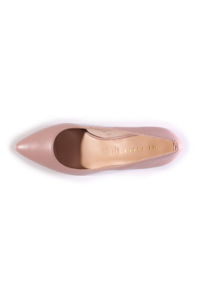 MI PIACI - Metal accent leather heels - Blush! 38