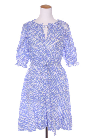 STATE OF PLAY - Cornflower blue print puff sleeve dress! 10-12