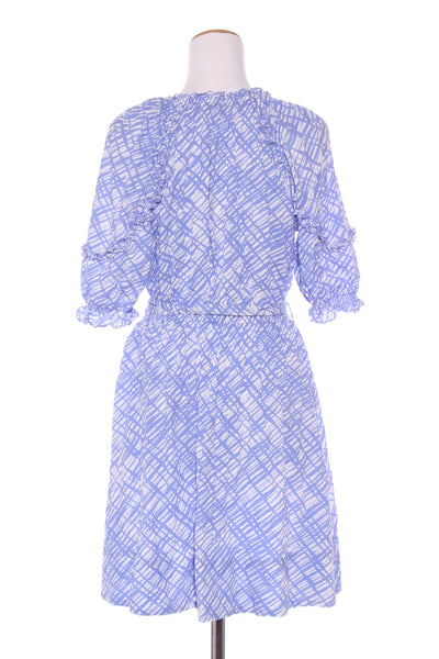 STATE OF PLAY - Cornflower blue print puff sleeve dress! 10-12