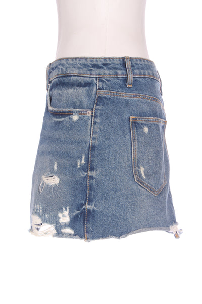 ZARA - Distressed denim mini skirt! 16