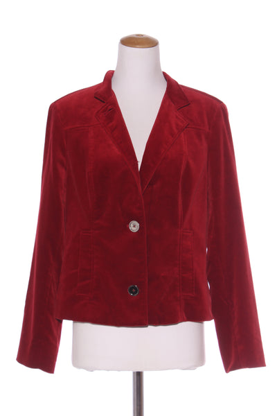 JONES NEW YORK - Red velvet stretch jacket! 14