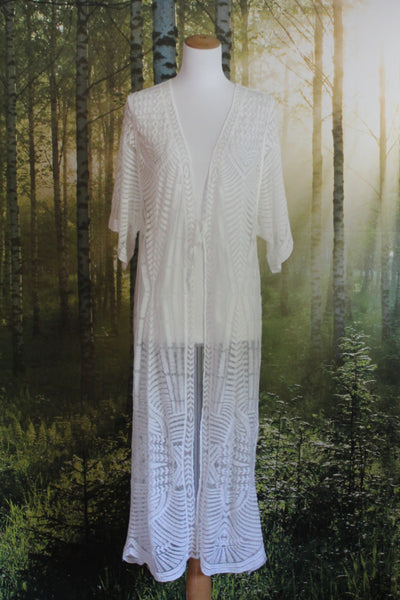 SIRENE - Embroidered kimono cardi! 8-16