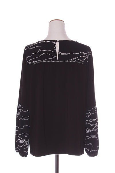 ZAFINA (LN) Swirl print billow sleeve top! 14