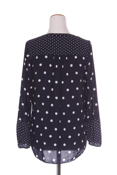 SUSSAN (LN) Polka dot + spot print blouse! 8-10