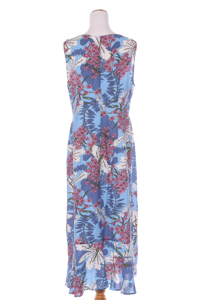 ANNAH S (NZ) Faux wrap blue floral midi dress! 14