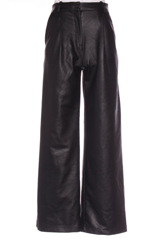 H&M - High waist faux leather wide leg pant! 8-10