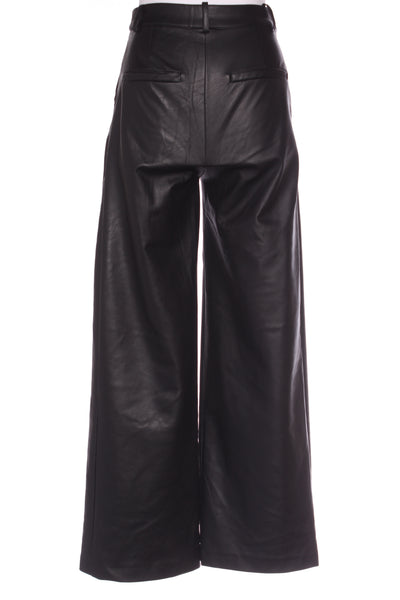 H&M - High waist faux leather wide leg pant! 8-10