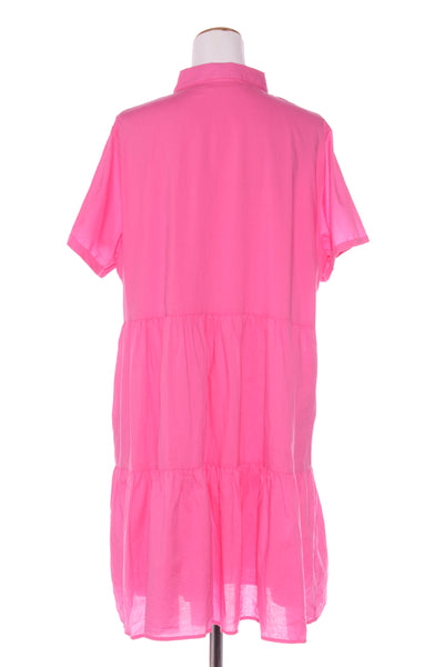 BETTY BASICS - Tiered cotton shirt dress! 16