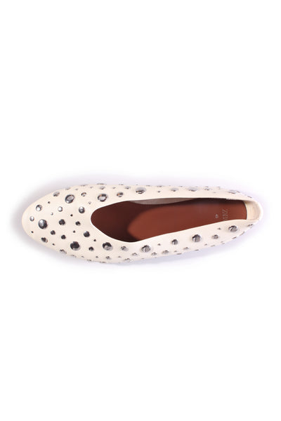 ZARA - Studded flats - Cream! 40