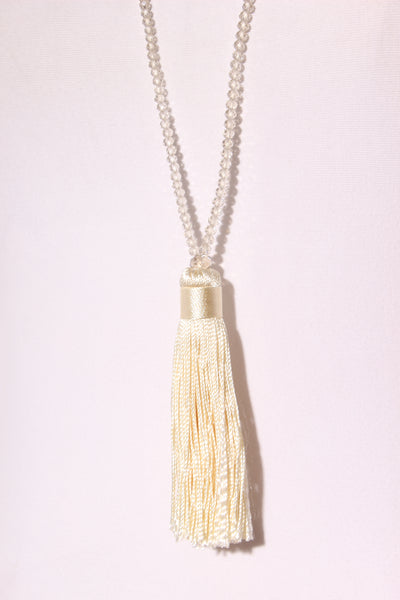 Cream tassel necklace!