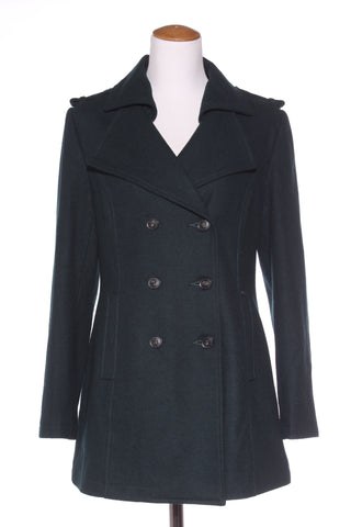 JIGSAW - Bottle green wool blend coat! 12