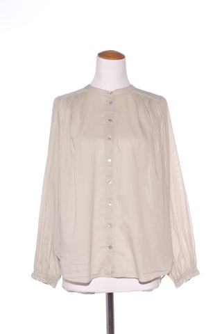 MINERAL - Sage cotton poplin button up blouse! 10-12