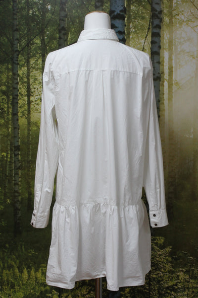 CUE (AU) White cotton shirt dress! 12