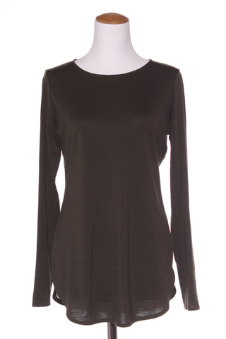 MOOCHI (LN) NZ "Merino crew skin" top -Khaki! 12