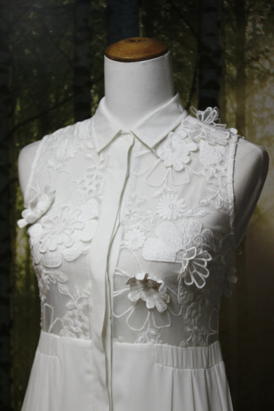 TRELISE COOPER - Applique embroidered shirt dress! 6-8