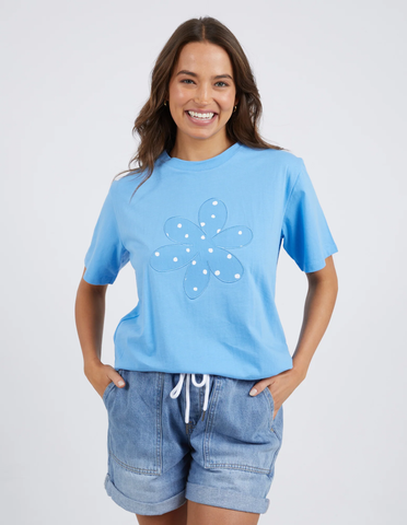 ELM "Daisy Spot" Azure blue tee 8-10