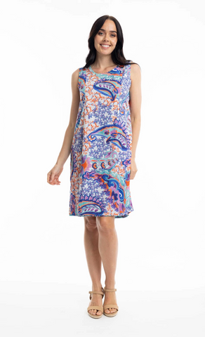 ORIENTIQUE "Radhangar print" reversible cotton dress! 14