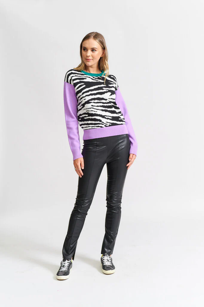 WE ARE THE OTHERS "Animal Colour Block Knit" 12-14