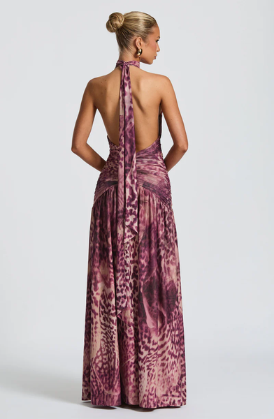 BABYBOO (LN) "Melania - Magenta Orchid Print" maxi dress! 16