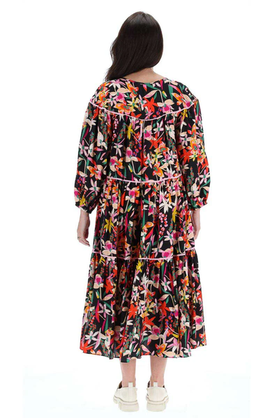 CHARLO "Malva" tiered midi dress! 16