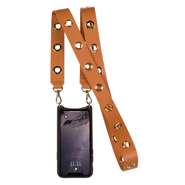 BANDOLIER (LN) iPhone 11 leather case with strap!