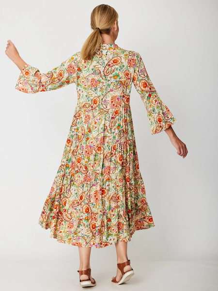 CORDELIA ST "Kiara" tiered rayon midi dress! 16