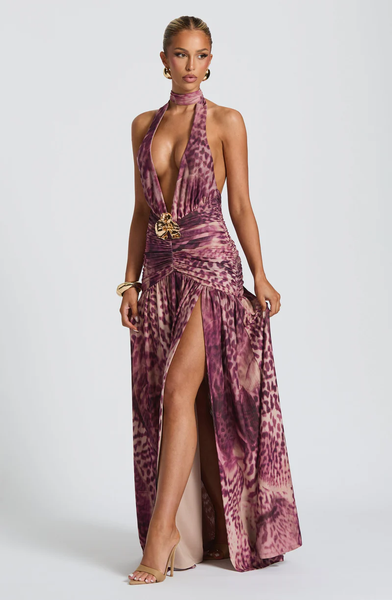 BABYBOO (LN) "Melania - Magenta Orchid Print" maxi dress! 16
