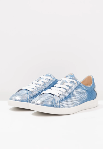 DIESEL - Metallic blue + silver sneakers! 39