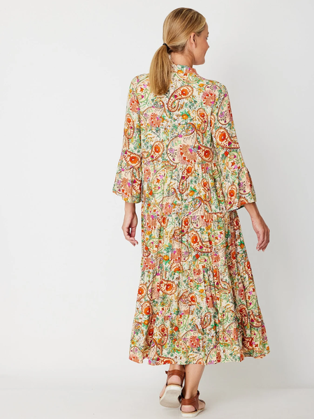 CORDELIA ST "Kiara" tiered rayon midi dress! 16