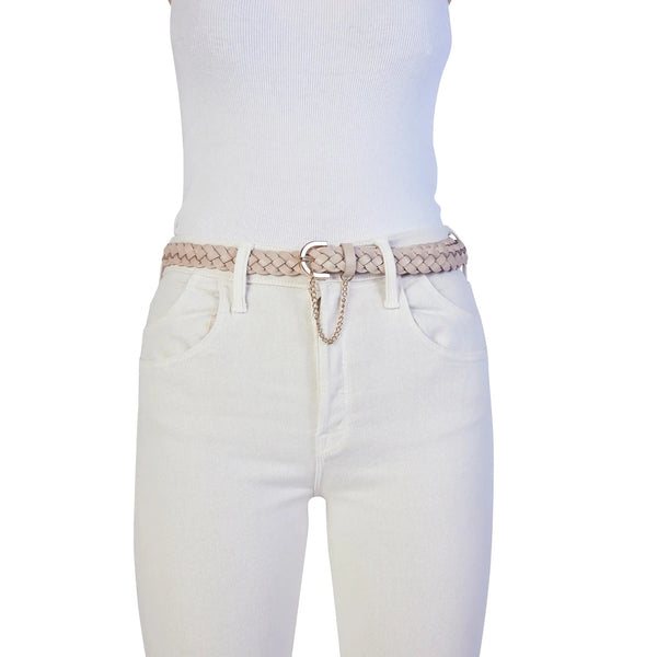 KATHRYN WILSON - Braided leather belt - Navy! S