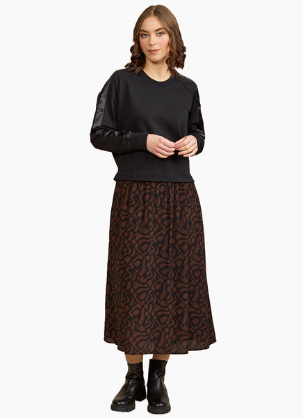 KNEWE (LN) Rebel sweater dress - Choc print! 14