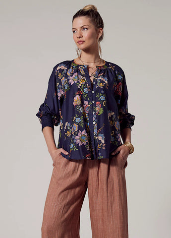 LOOBIE'S STORY - Floral Gala cotton silk shirt!! 16