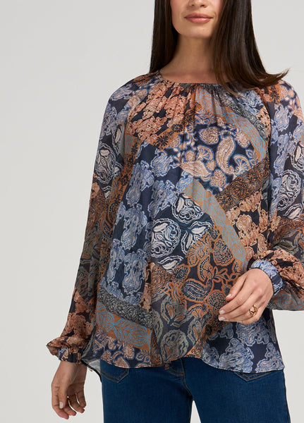 LOOBIE'S STORY (LN) Byzantium top - Indigo print! 14