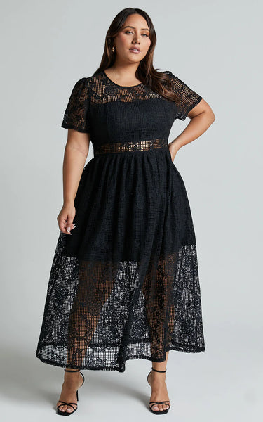 SHOWPO - Lace mesh Leoni midi dress! 10