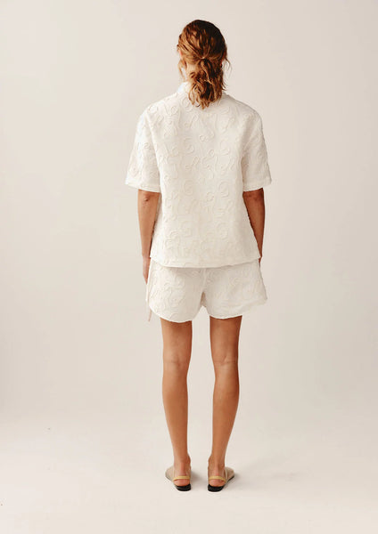 MARLE - Embroidered tape linen Luciana shirt ! 10