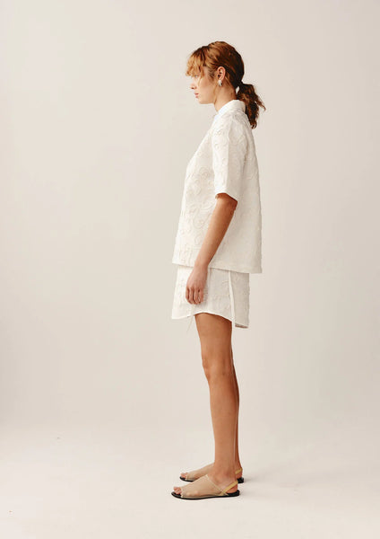 MARLE - Embroidered tape linen Luciana shirt ! 10