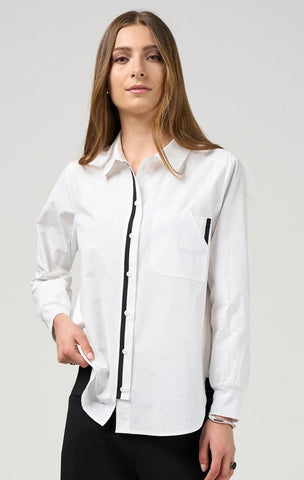 MADLY SWEETLY (LN) Mixed media cotton shirt! 14
