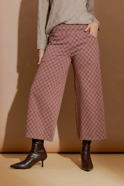 MOTTO - Plum check knit Jet culottes! 14