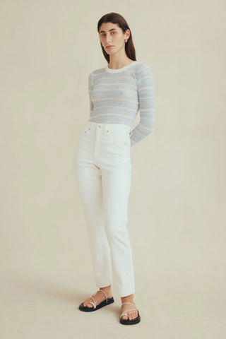 MARLE - Organic cotton straight leg jean - Ivory! 14