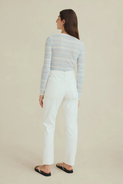 MARLE - Organic cotton straight leg jean - Ivory! 14
