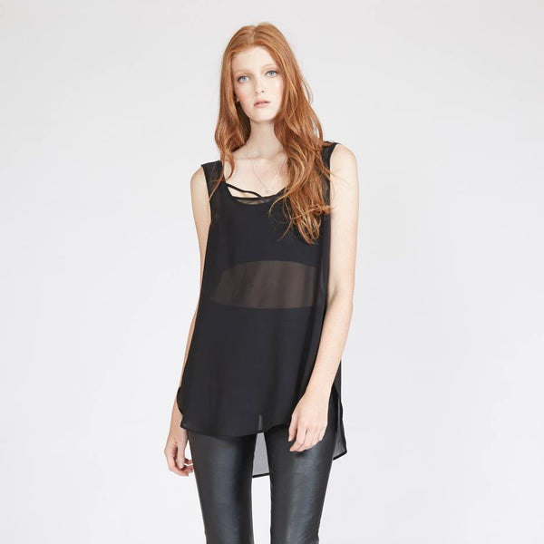 MOOCHI - Faithfuls (NZ) "Saviour" black chiffon tank! 10