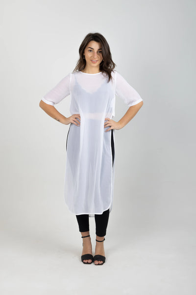 BLANK SPACE (NZ) Hazel tabard - White chiffon! 18